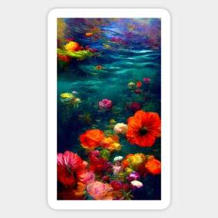 The flowers underwater Sticker